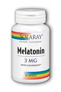 Solaray: Melatonin-3 With Valerimint 30 Cap 3mg