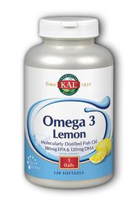 Kal: Omega-3 with Natural Lemon Flavor 120ct 1070mg