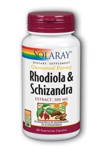 Solaray: Rhodiola And Schizandra 300mg / 200mg 60ct