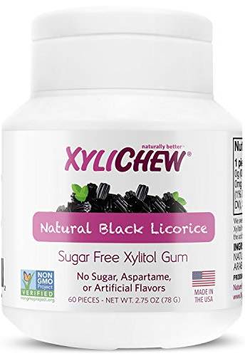 Xylichew: Xylichew Licorice Gum Jar 60 pc
