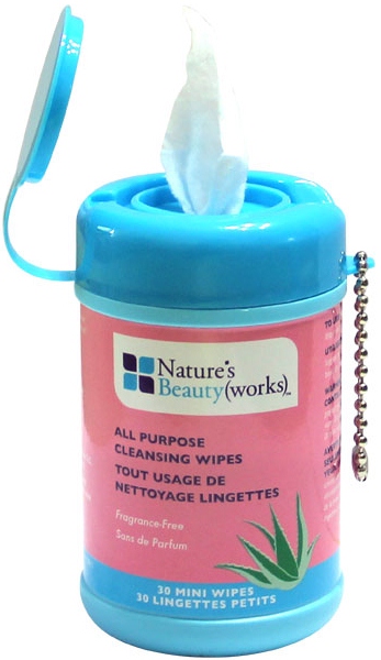 NATURE'S BEAUTY WORKS: All Purpose Wipes Fragrance Free 30 ct