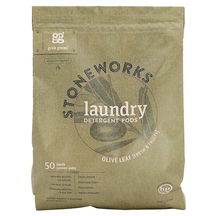 GRAB GREEN: Stoneworks Laundry Pods Olive Leaf 50 LD