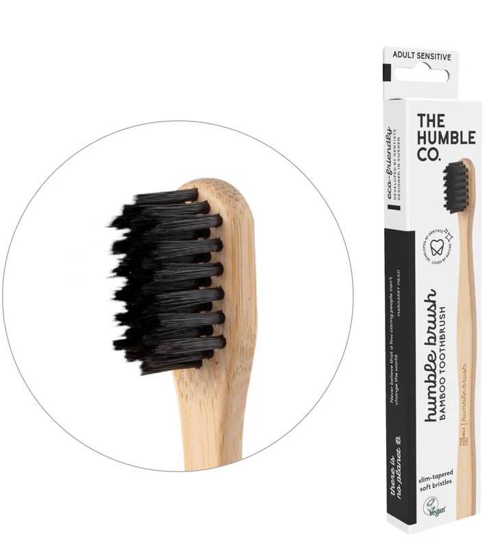 THE HUMBLE CO: Adult Bamboo Toothbrush Black Soft 1 CT