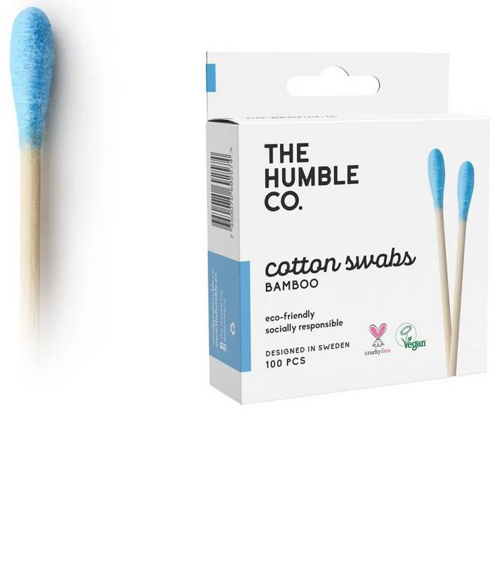 THE HUMBLE CO: Cotton Swabs Blue 100 CT