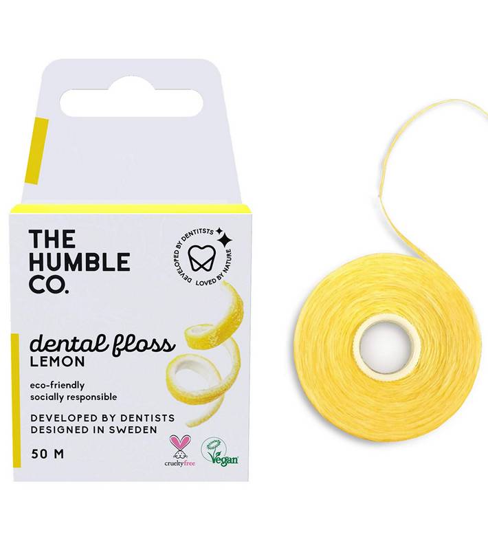 THE HUMBLE CO: Dental Floss Lemon 164 FOOT