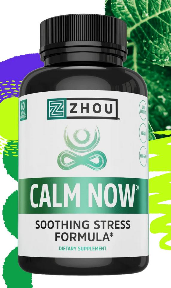 Zhou Nutrition: Calm Now Veg Cap (Btl-Plastic) 60ct