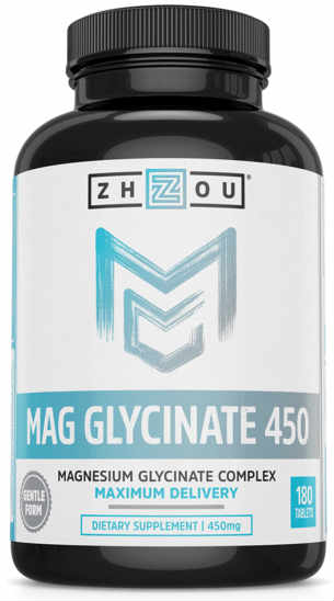 Zhou Nutrition: Mag Glycine 450 180 tabs