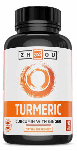 Zhou Nutrition: Turmeric Curcumin w/ Bioperine 1650mg Veg Cap (Btl-Plastic) 90ct