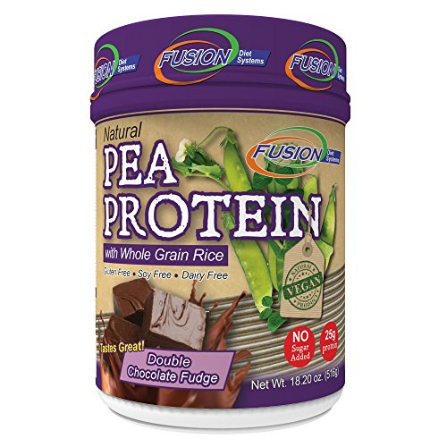 FUSION DIET SYSTEMS: Pea Protein Shake Powder Double Chocolate Fudge 18.2 oz