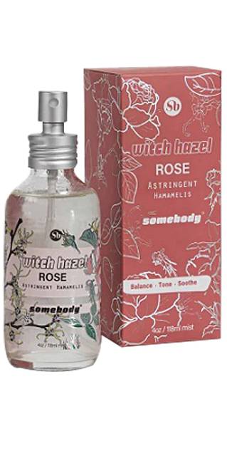 SOMEBODY: Witch Hazel Spray Rose 4 OUNCE
