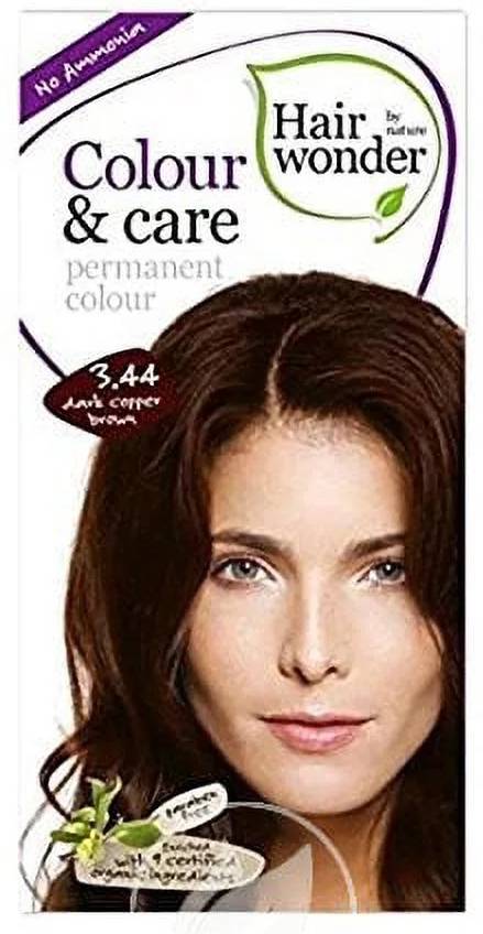 HAIR WONDER: Colour And Care 3.44 Dark Copper Brown 3.5 OUNCE