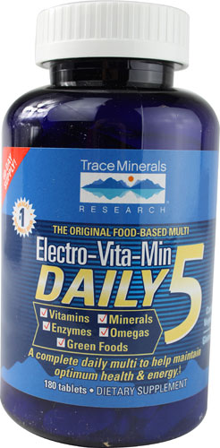 Trace Minerals Research: Electro-Vitamin-Mineral Reduced Iron cal citrate 180 tabs