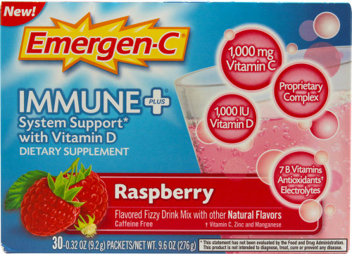ALACER: Emergen-C Immune Plus Raspberry 30 ct