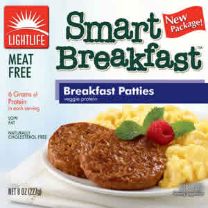 Smart menu breakfast patties veg Case of 12 / 8 OZ from Light Life Foods