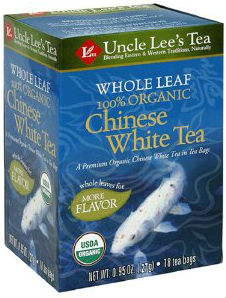 UNCLE LEE'S TEA: Whole Leaf Organic White Tea 18 bag
