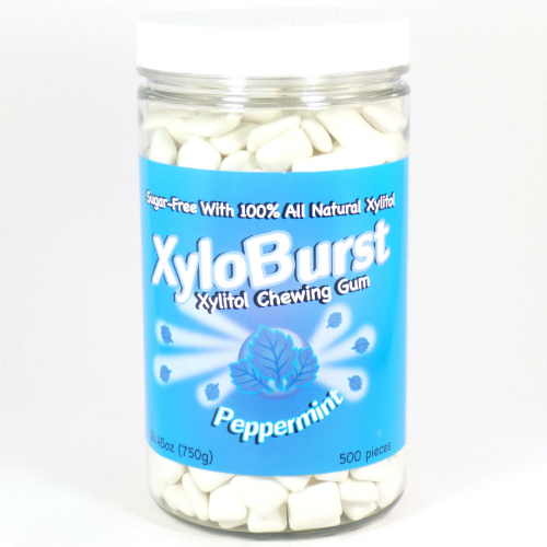 Peppermint Xylitol Gum Jar 500 ct, 39.94ea from Xyloburst!
