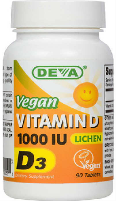 DEVA: Vegan Vitamin D3 - 1000 IU 90 tab vegi