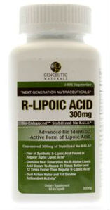 GENCEUTICS: R-Lipoic Acid 300mg 60 vegicaps