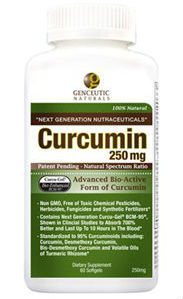 GENCEUTICS: Natural Curcumin BCM-95 250 mg 60 softgel
