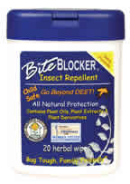 INSECT REPELLENT WIPES Case of 1 / 20 CT from Bite Blocker