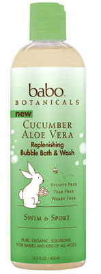 BABO BOTANICALS: Swim And Sport Replenishing Bubble Bath And Wash Cucumber Aloe Vera 13.5 oz