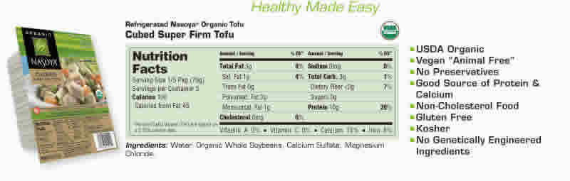 Tofu,og,cubed,extra firm Case of 8 / 2   from Nasoya Foods