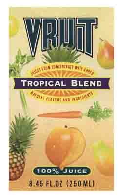 Vruit: Juice,tropical blend 3 8.45OZ