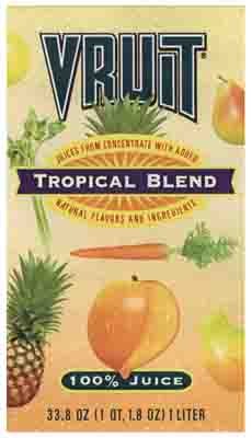Juice,tropcial blend Case of 12 / 32 OZ from Vruit