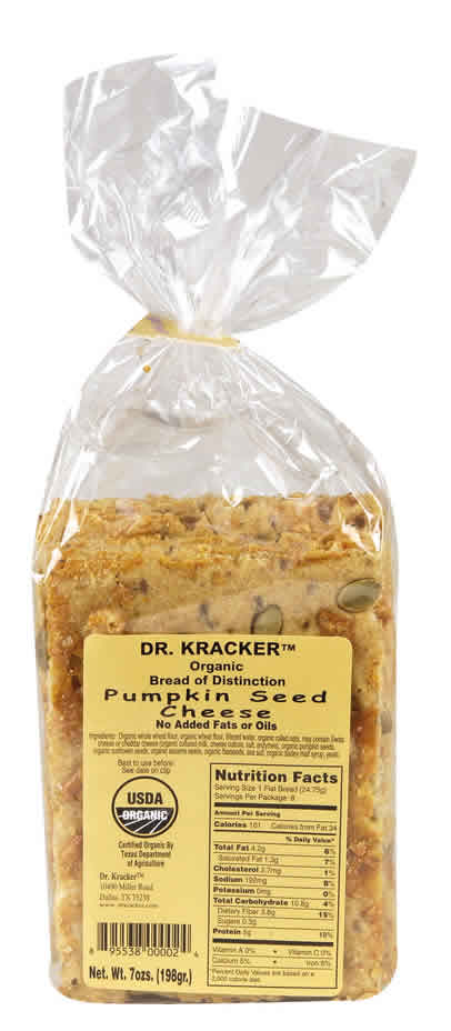 Flatbread,og,pumpkin seed Case of 12 / 7 OZ from doctor Kracker