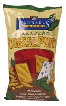 CHEESE PUFFS,JALAPENO Case of 12 / 7 OZ from Barbaras Bakery