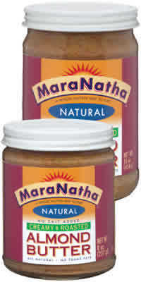 ALMOND BUTTER ROASTED CREAMY NO/SALT Case of 12 / 8 OZ from Maranatha Natural Foods
