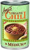 CHILI ORGANIC MEDIUM Case of 12 / 14.7 OZ from AMY'S