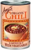 CHILI ORGANIC MEDIUM W/VEGGIES Case of 12 / 14.7 OZ from AMY'S
