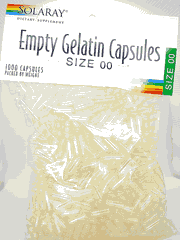 Empty Gelatin Capsules Size 0 4bgs of 500 from Solaray