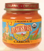 CARROTS,OG Case of 24 / 4 OZ from Earths Best (Hain)