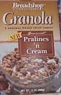 GRANOLA,PRALINES N'CREAM Case of 6 / 13 OZ from Bread Shop