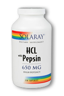 High potency hcl with pepsin, 250ct