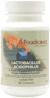 Lactobacillus Acidophilus (Lactose Free) 60 caps from FOODSCIENCE OF VERMONT