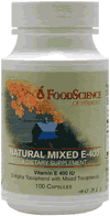 Natural Vitamin E-400 Mixed Tocopherals 100 caps from FOODSCIENCE OF VERMONT