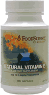 Natural Vitamin E-400 100 caps from FOODSCIENCE OF VERMONT