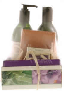 Bath & Body Gift Pack w/Wooden Soap Dish 3 items from AVALON ORGANIC BOTANICALS