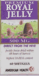 Royal Jelly 500mg 60 softgels from AMERICAN HEALTH