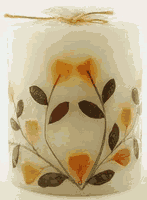 Flower Candle Orange Blossom Pillar 3 from AUROSHIKHA CANDLES & INCENSE