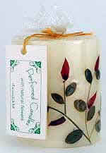 Flower Candle Jasmine Pillar 3 from AUROSHIKHA CANDLES & INCENSE