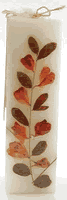 Flower Candle Lavender Square 1 1/2 from AUROSHIKHA CANDLES & INCENSE