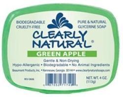 CLEARLY NATURAL: Clearly Natural Glycerine Bar Soaps Green Apple 4 oz