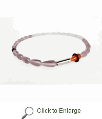 Deluxe CycleBeads Glass Cats Eye Beads Mauve and White