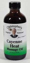 CHRISTOPHER'S ORIGINAL FORMULAS: Heal Massage Oil Cayenne Heat 4 oz