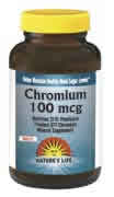 Chromium, 100mcg 100ct from Natures Life