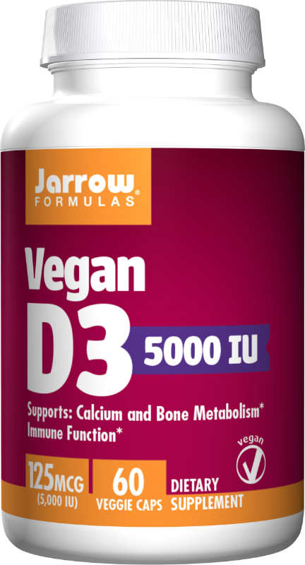 Jarrow: Vegan Vitamin D3 5000IU 60 Vcaps